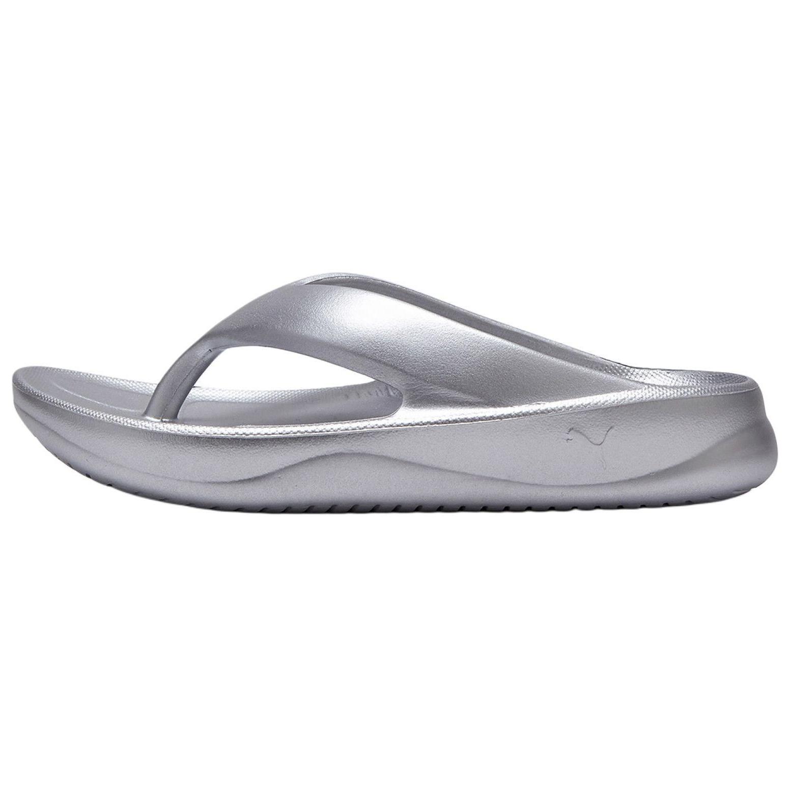 

Puma Wave Soft Comfortable Flip Flops Women Footwear Silver 401154-01 37