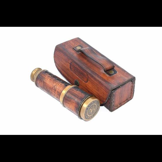 

1920 Антикварный польский телескоп 17 дюймов Подзорная труба Пиратский телескоп Декор