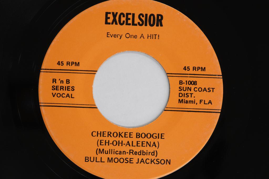 7inch Record BULL MOOSE JACKSON / FOUR PEARLS - Cherokee Boogie / Look At Me 1008 EXCELSIOR Unknown Blues Used
