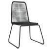 5 Piece Outdoor Dining Set Black