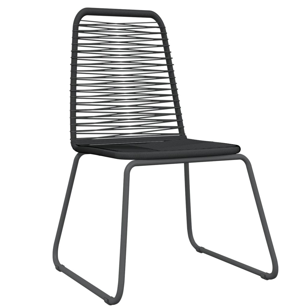5 Piece Outdoor Dining Set Black