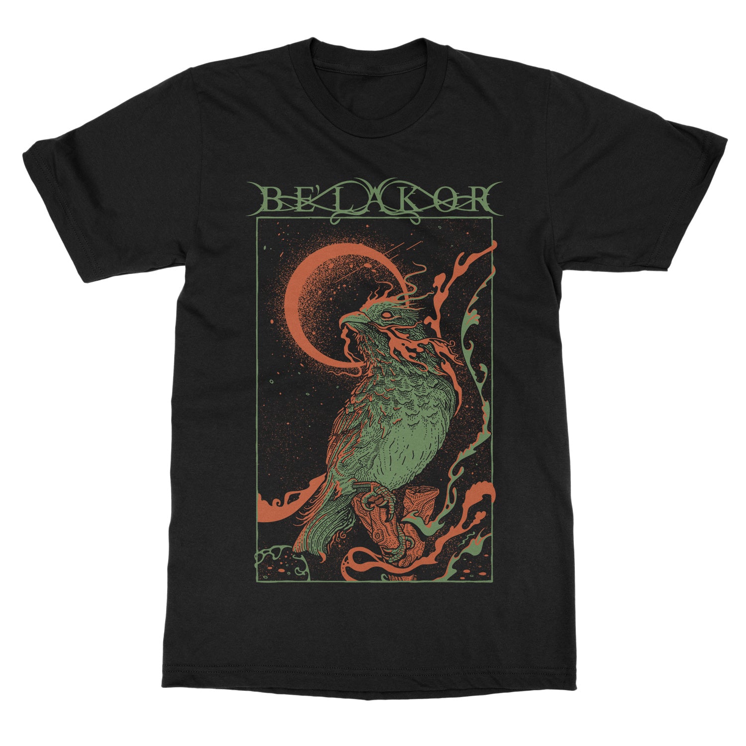 

Belakor Green Bird Band TShirt Cotton Graphic Tee Unisex Women Summer Streetwear Top M
