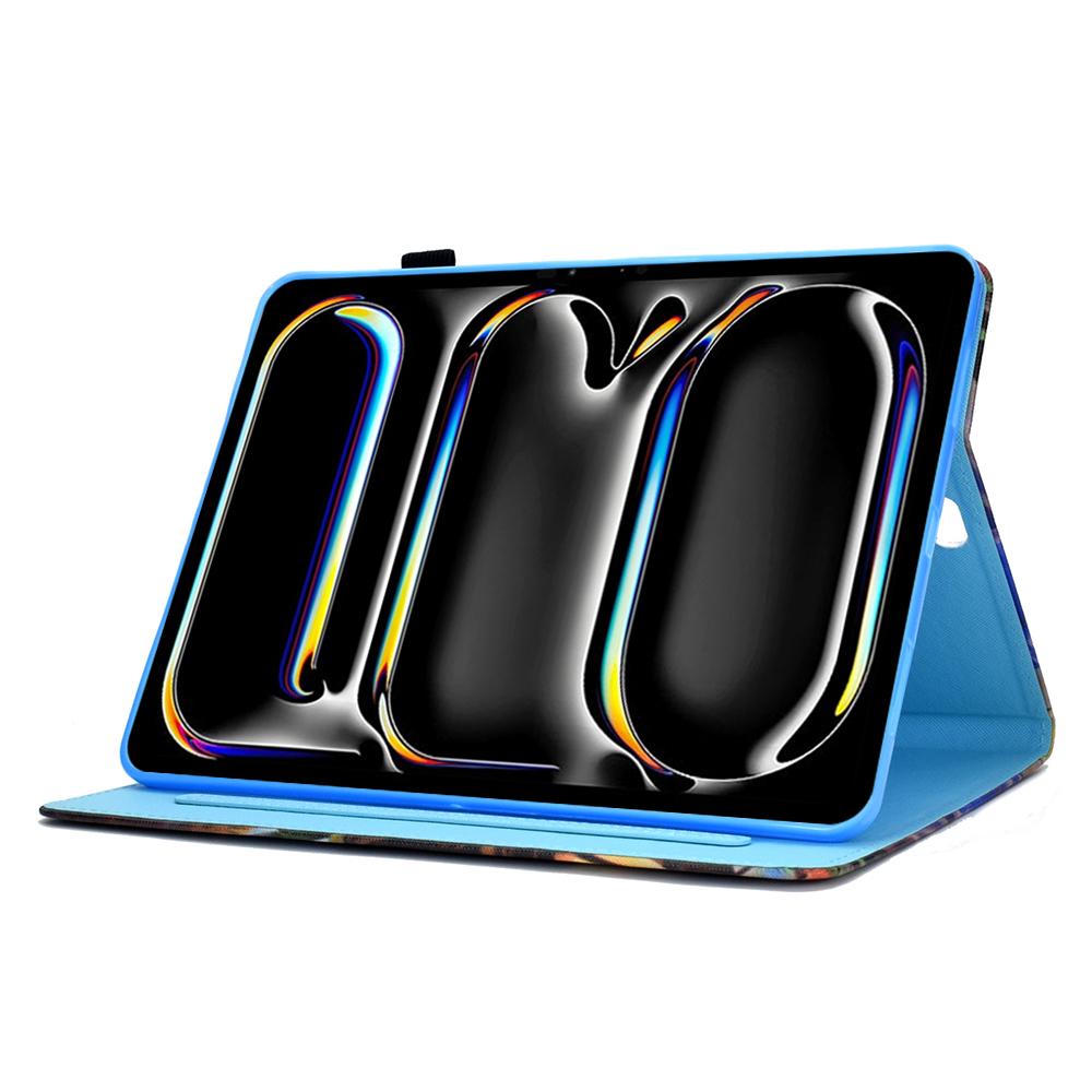 For iPad Pro 11 (2024) Case PU Leather+TPU Tablet Protective Cover Pattern Printing Full Protection Shell