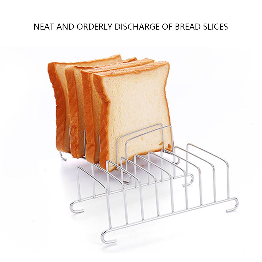 Breakfast Loaf Stand Stainless Steel Cooling Grid Bread Rack Non- Stick 8 Slots Slice Portable Air Fryer Air Fryer Tool