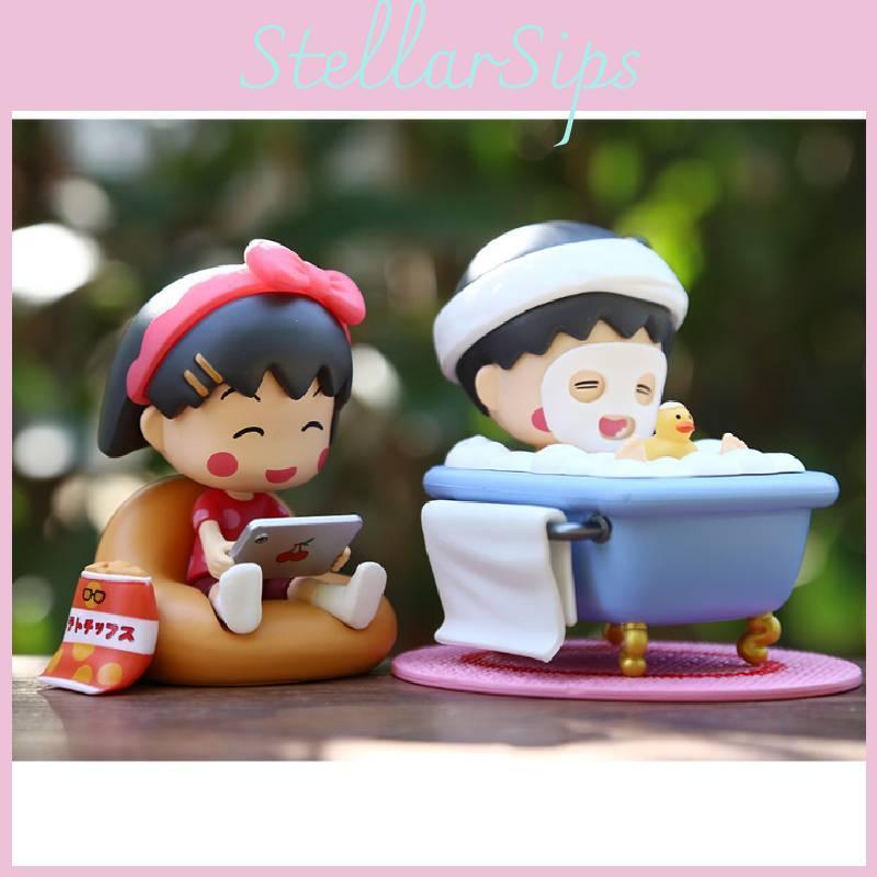 Cute And Playful Cherry Maruko Pvc Figure Collectible Doll For Anime Scene Decor