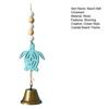 Beach Ocean Themed Bell Ornaments Summer Wooden Seahorse/Sea Turtle/Starfish Wind Chime Nautical Coastal Wall Hanging Decor for Living Room Bedroom
