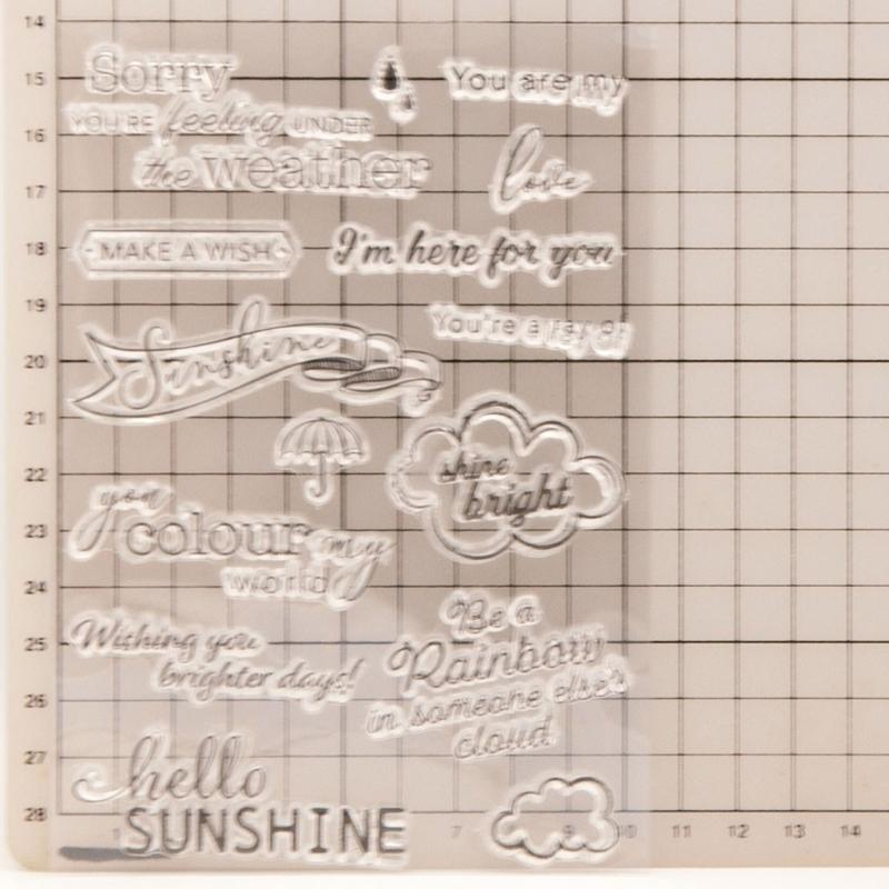Grußworte Stempelkissen Segenworte Klarer Silikonstempel für Scrapbooking Kartenbasteln, Fotoalbum Dekoration