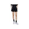 Li Ning Solid Color Mid Waist Comfortable Breathable Straight Leg Casual Shorts Women Shorts Black AKSS022-3