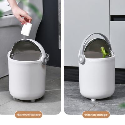 Pattumiera da 8 litri con coperchio, impermeabile, antipolvere, di grande capacità, con coperchio ribaltabile, bidone della spazzatura con manico, per soggiorno