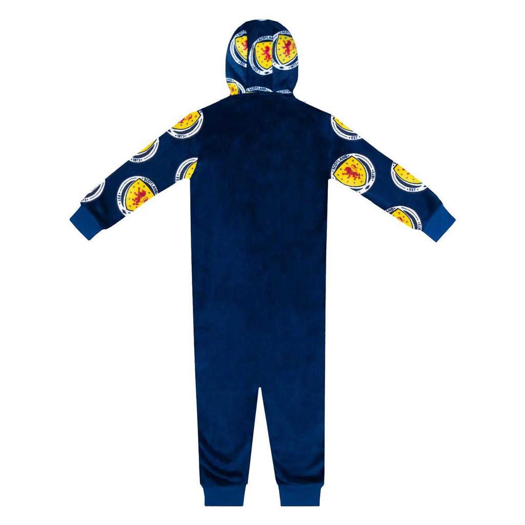 Scottish FA Childrens/Kids Crest Fleece All-In-One Nightwear