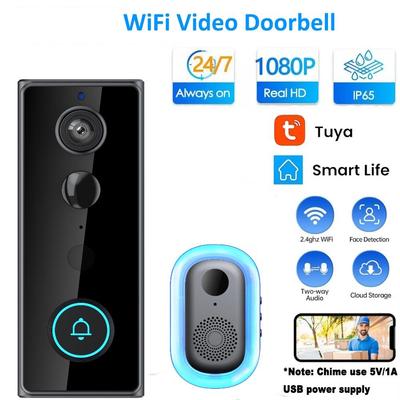 M18 Smart Doorbell WiFi Wireless Video Doorbell IR Night Vision Camera Motion Detector 2-Way Talk Home Security Doorbell