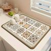 Coffee Machine Absorb Water Pad Tabletop Tableware Drying Mat Diatom Mud Kitchen Anti Slip Countertop Mat Tableware Drain Pad