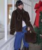 Opening Sunshine Soft Fur Tote Bag_Brown