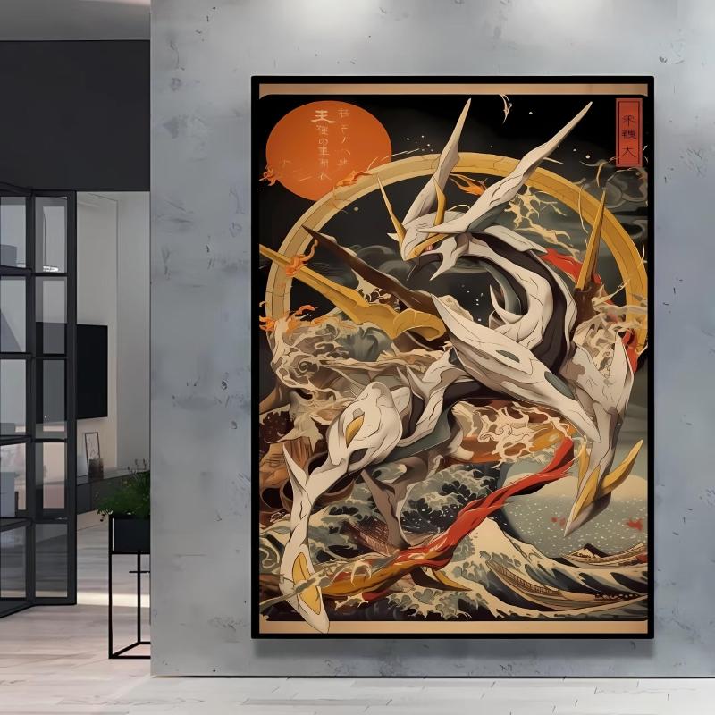 Canvas Painting Pokemon Charizard Cool Character Poster HD Printing Not Fading Modern Home Children's Bedroom Decor Holiday Gift