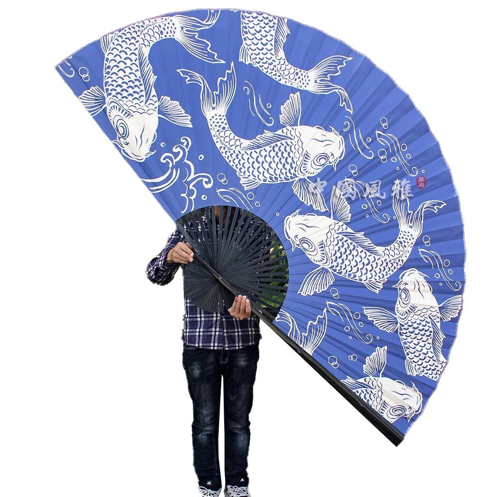 Japanese-Style Large Hanging Fan Handmade Mount Fuji Paper Folding Fan Unfold 90cm Wall Home Decoration
