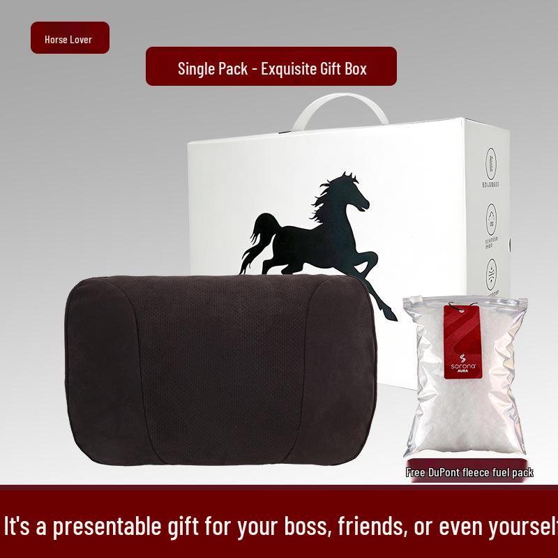 Curved Car Headrest with DuPont Bio-Cotton Neck and Lumbar Support Pillow for Maybach Seats