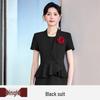 Women's Slim Fit Short Sleeve Summer Suit Dress - Professional Formal Wear Set for Mature, Light Commuter Style