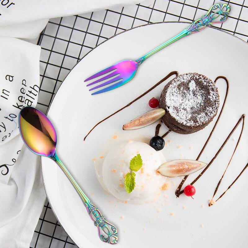 Royal Tableware Set Embossed Retro Stainless Steel Knife, Fork, Spoon Hotel Western Food Knife, Fork CST