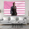 Leon Kennedy Rosa Flagge Wandteppich Einseitiger 2D-Druck Nostalgisches Wandbehang Haus Wohnzimmer Schlafzimmer Studentenwohnheim Zimmer Atmosphäre Dekor Geschenk
