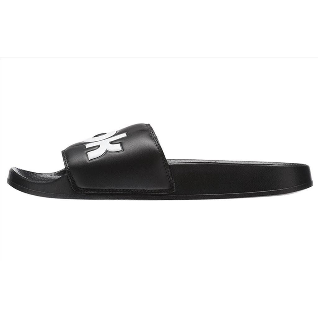 Reebok Classic Slide Simple Sports Comfortable Flat One Strap Sandals Unisex Sandals Black White CN0735