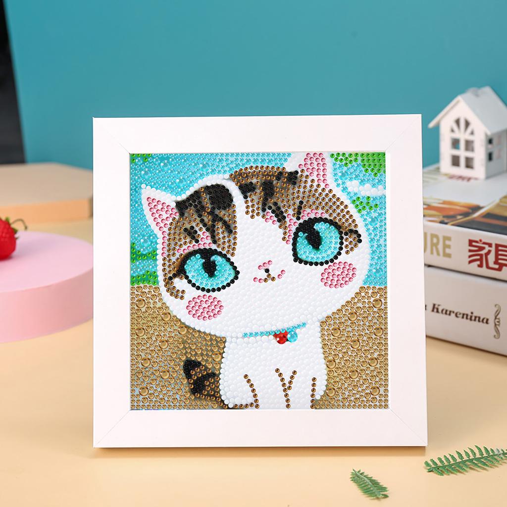 Kids Full Drill 5D Diamond Painting Kit, Cartoon Animal Handmade Diy Diamond Paste Decor Art