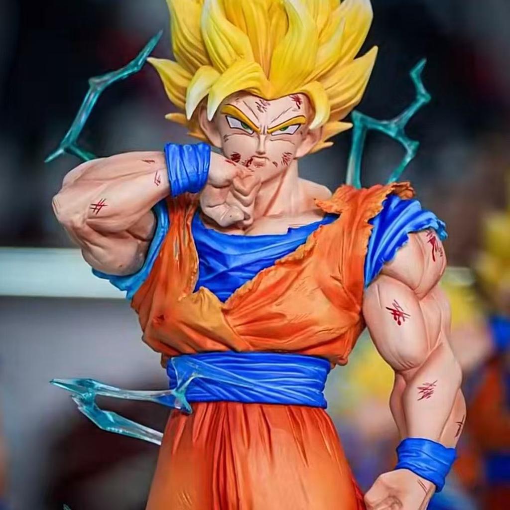 Dragon Ball Z Son Goku Ssj2 Figure Led Base Super Saiyan 2 Goku Pvc Action Figures 33cm/12.2inch Collection Model Toys Gifts