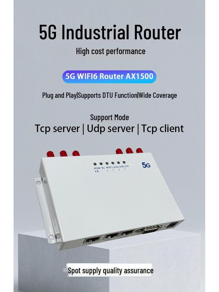 5G WiFi 6 CPE Router with Web Backend, SIM Slot, High-Speed Internet, Gigabit LAN Port, DTU Support