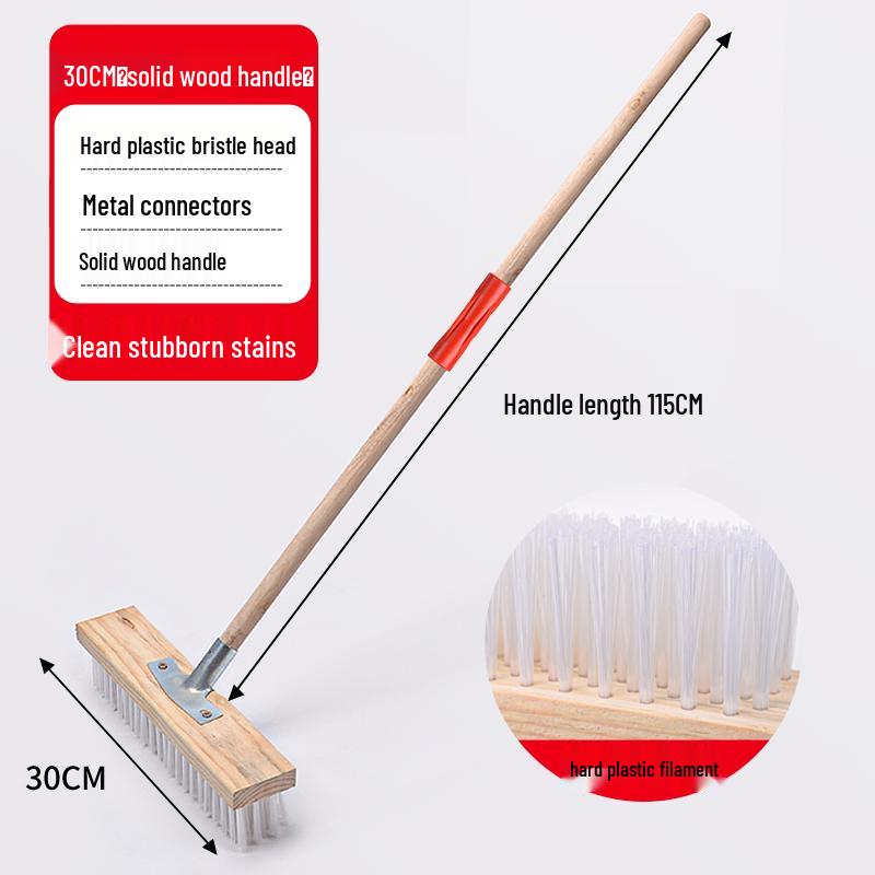 Long-Handled Stainless Steel Wire Brush for Household Floor and Toilet Cleaning