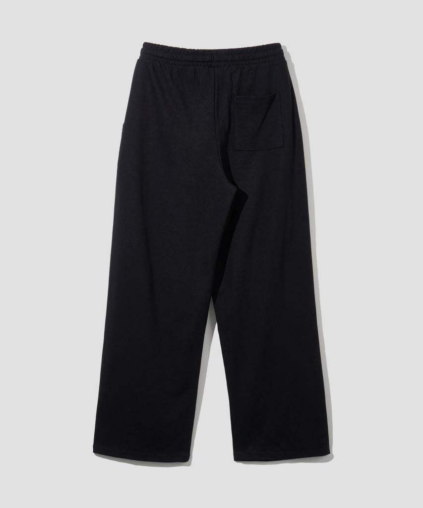 AGOD Single-Pleat Wide Sweatpants [Black]