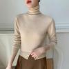 2025 A/W Women's Cashmere High Neck Loose Knit Sweater with Rolled Hem