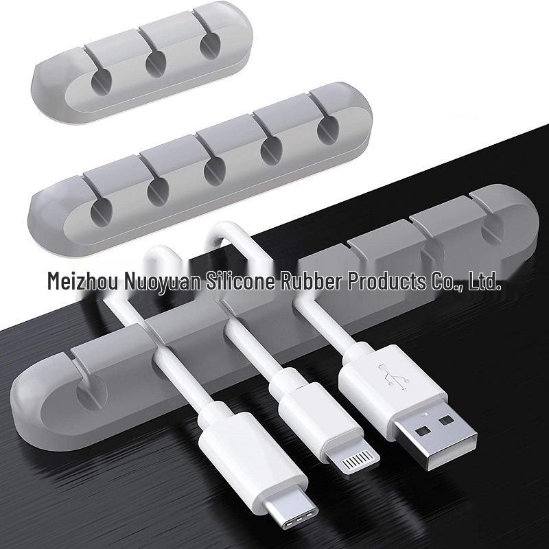 Silicone Cable Protector & Organizer: Self-adhesive Desktop & Car Clip Winder for Cables