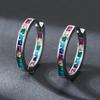 Europe and The United States Fashion Color Inlaid Zirconia Pendant Earrings for Women with Exquisite Zircon Accessories