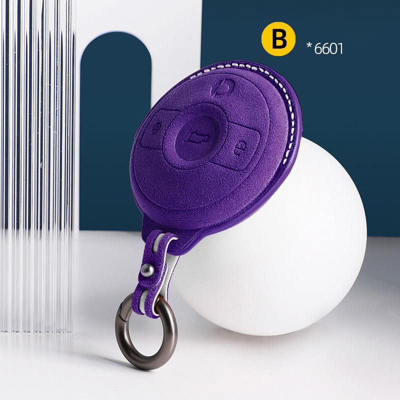 For Mercedes Benz SMART Fortwo 1 BRABUS 1  Barbos SMART Suede Remote Car Key Case Shell Keychain  for Benz Smart Elf Key