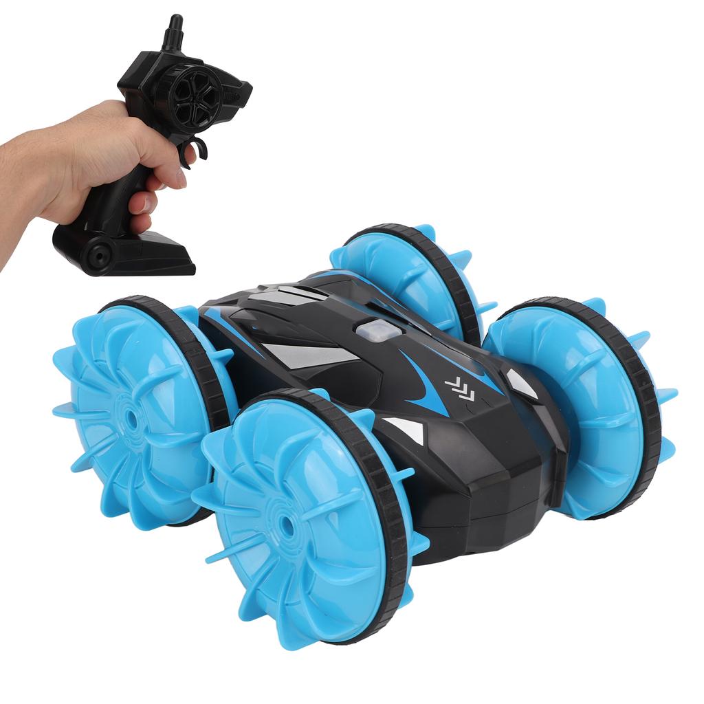 RC Boat Stunt Car 2.4GHz 4 Wheel Waterproof 180 degrees Flip Rechargeable Amphibious Land Water Toy for Above 6 Years