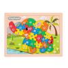 26 Stück Buchstaben Holzpuzzle Lernspielzeug für Kinder, Drei-in-eins Spielweise Holzpuzzle, Pädagogisches Geschenk für Vorschulkinder