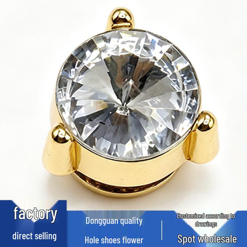 Flower Rhinestone Shoe Charms: Cute Metal Buckles for Crocs