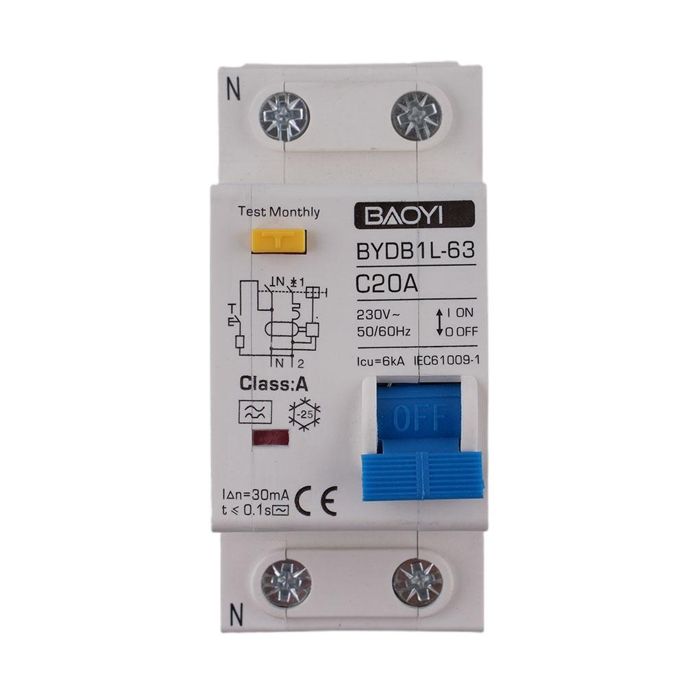 1PC MCB RCCB RCD Type AAC RCBO DPNL Circuit Breaker With 8000 Mechanical Life