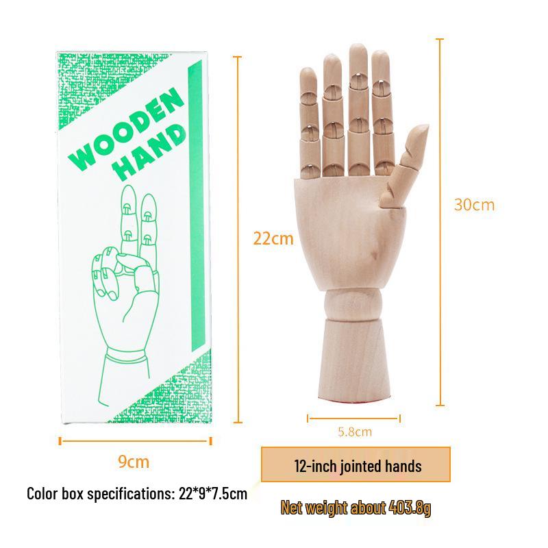 12-inch and 10-inch Jointed Wooden Mannequin Doll for Art and Painting