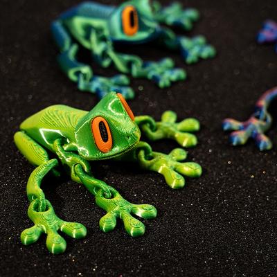 3D Printing Frog Fridge Magnets Joints Movable Tree Frog Refrigerator Magnet Desktop Ornaments Simulated Animal Model Decoration