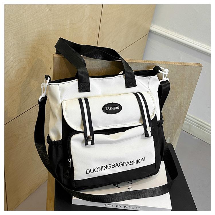 Canvas bag women's summer large-capacity bag tote bag tooling outdoor messenger bag