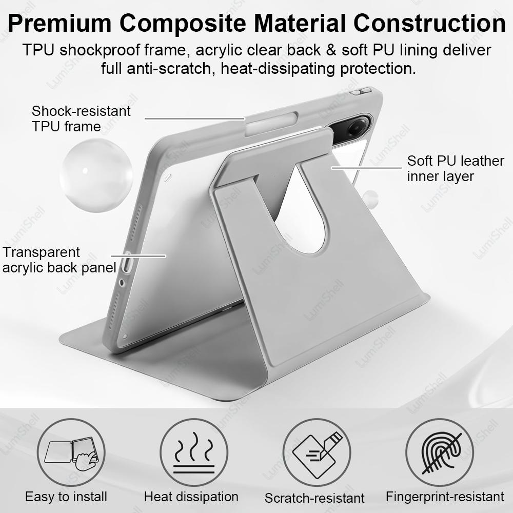 360 Rotation Case For Xiaomi Redmi Pad 2 11 Inch 2025, with Pencil Holder Cover, Auto Sleep/Wake Function Tablet Case