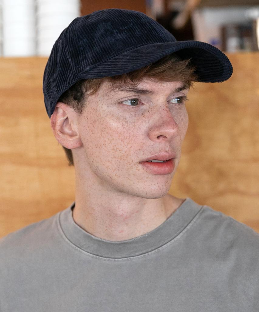 Chaebteo Signature Corduroy Ball Cap-Navy