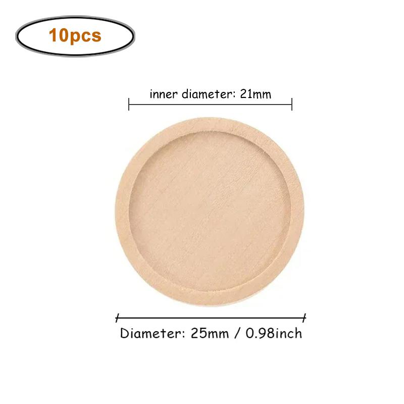 

25-40mm Blank Wood Base Serving Pendant Tray, Wooden Pendants Mini Tray Bezel for Earring Making Supplies, DIY Craft Project