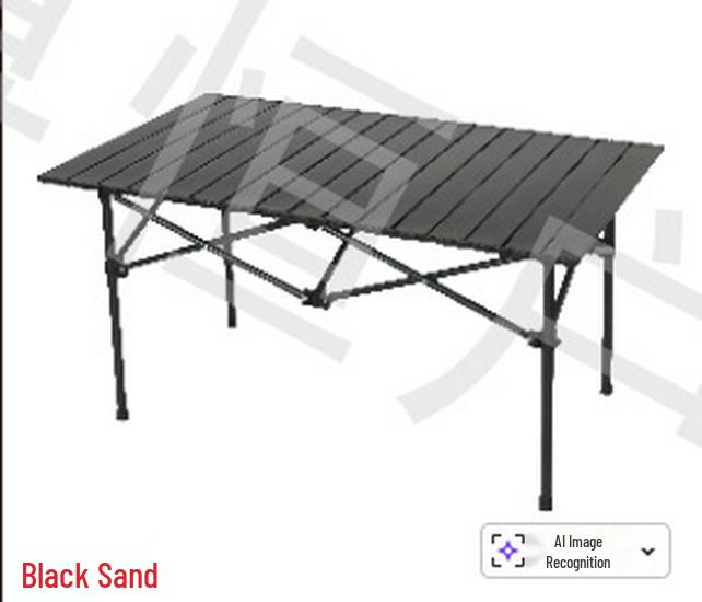 Adjustable Height Portable Folding Camping Table - Egg Roll Design