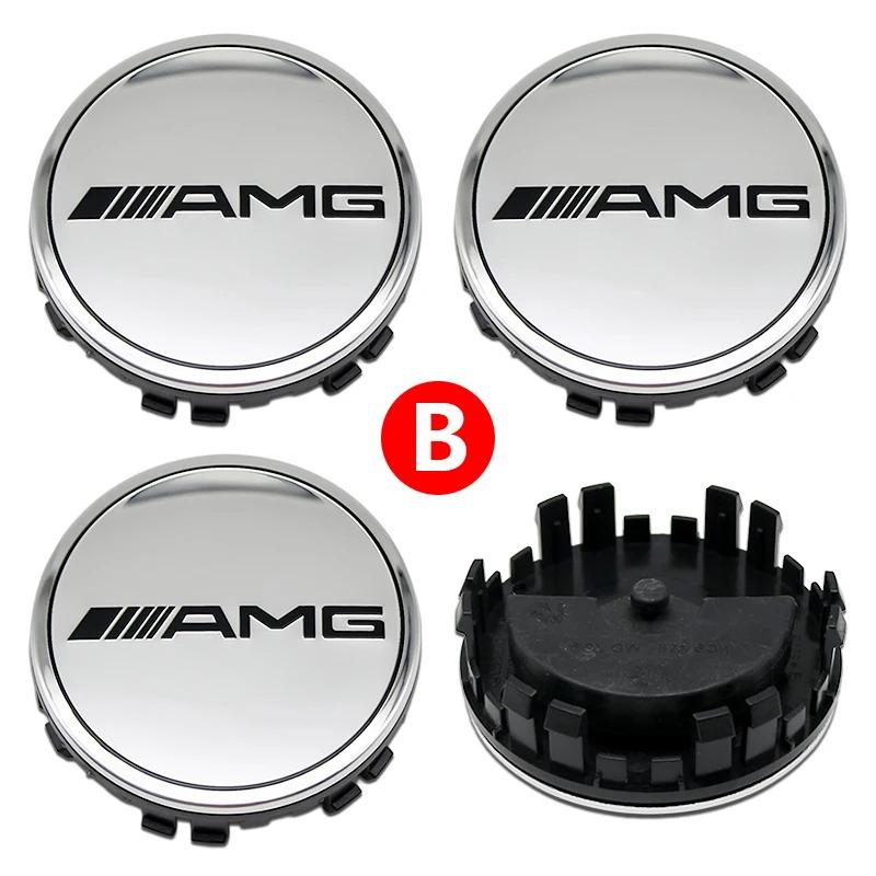 GZB4   75mm Wheel Center Hub Caps for Mercedes Benz AMG C E S Class GLE GLC GLS - Floating Magnetic Levitation Accessories W204 W205 W2