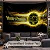 Arazzo da Parete Nome Personalizzato Modello Borussia Dortmund Tessuto Stampato Personalizzato Decorazione Murale