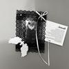 Kawaii  Lace Bow Angel Wings Kpop Photocard Holder Sweet Photo Card Display Protector Idol Diy Photocard Sleeves Gifts