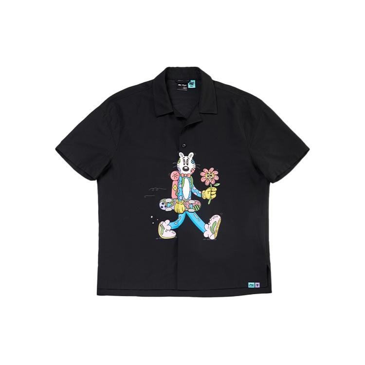 Li-Ning x Steven Harrington Graphic Shirt Black Men s ASHR140-1 M