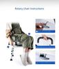 Adjustable Rotatable Shower Chair with Flip-Up Armrests for Elderly, Adults & Pregnant Women