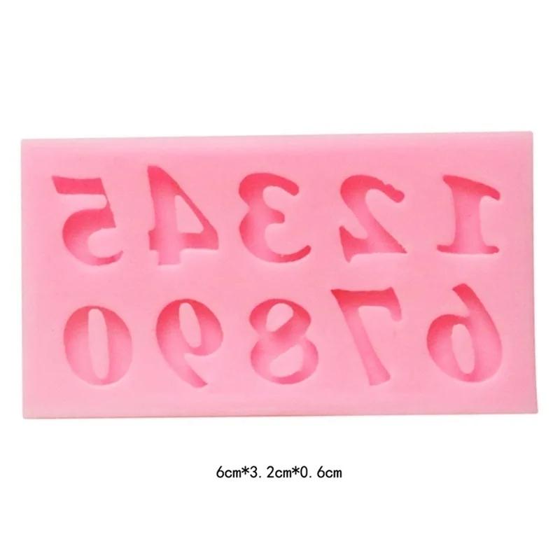 3pcs Letters Silicone Sugar Cake Mold Chocolate Mold Clay Mold Cake Baking Tools